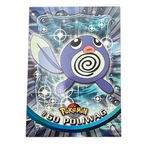 Poliwag Pokemon Card Topps #60 TV Animation Edition Series Black Logo